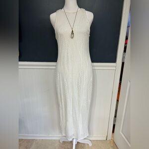 INC International Concepts Ivory Textured Maxi Dress